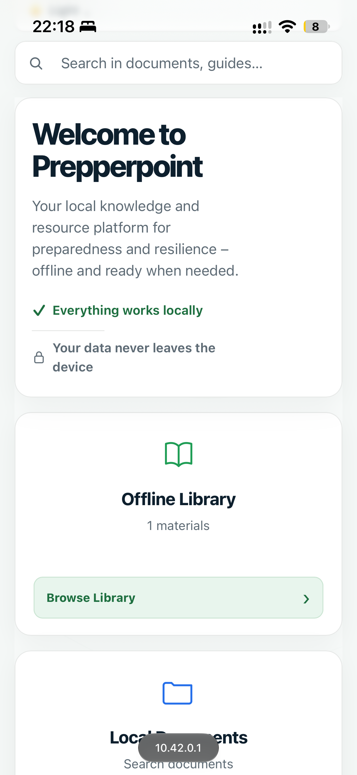 Library — Prepperpoint on a phone